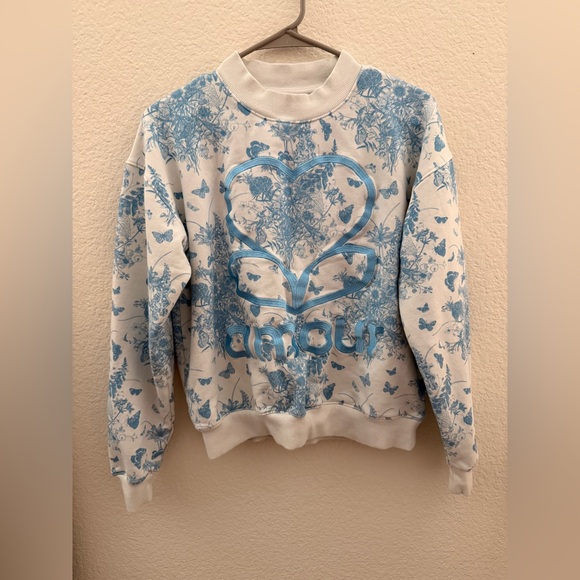 EllandEmm Blue Floral Print Sweater - Picture 1 of 2